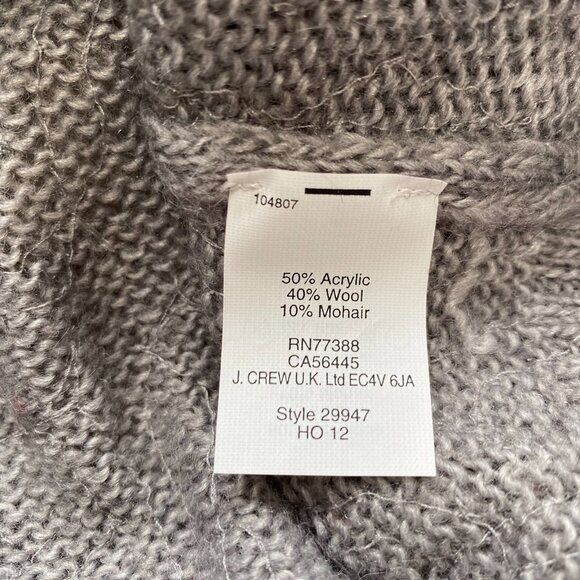 NWOT J Crew Womens Mohair Blend Sweater Size XS Gray Sequins Embellished HOLIDAY - Picture 8 of 11